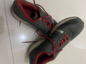 Red And Grey Reebok Mens Sports Shoes