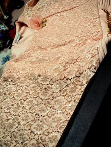 Elegant Pink Lace Dress For Girls