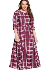 4XL Georgette Knee-Length Dress