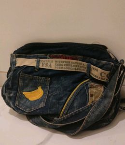 Vintage Patchwork Denim Shoulder Bag