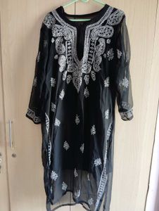 Black Chikankari Kurti