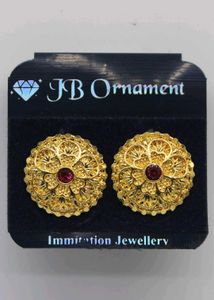 Gold-toned Stud Earrings [ER851]