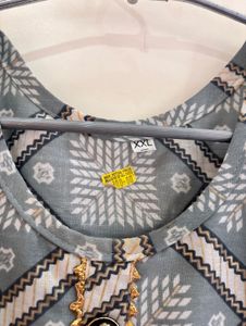 Gray Printed Kurti