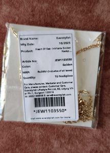 Anti-Tarnish Golden Heart of Sea Necklace