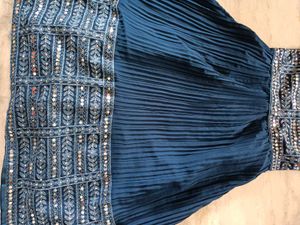 blue party wear dress