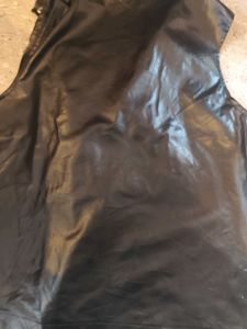 Chic Black faux leather Vest