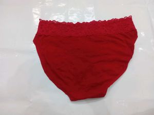 Victoria&#39;s Secret Red Lace Trim Briefs