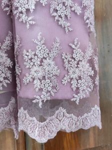 Elegant Mauve Floral Dress