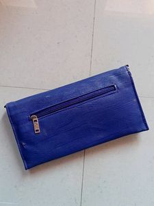 Attractive Blue Sling Bag With Chain