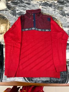 Stylish Red Pullover Sweater