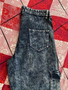 Acid Wash Cargo Jeans