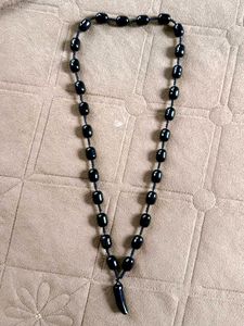 Black Beaded Necklace