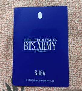 Bts Suga Official Membership Photocard