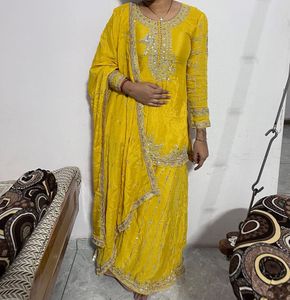 Yellow Embroidered Salwar Suit