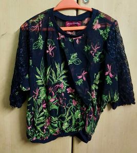 Floral Lace Sleeve Top