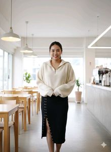 white korean winter jacket