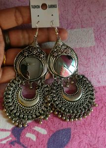 Chand Baliyan Mirror Ear Rings