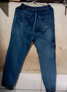 Blue Denim Cargo Jeans