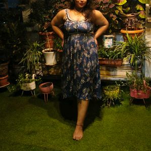 botanical print dress