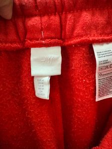 H&amp;M Red Fleece Trousers