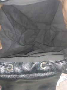 Leather Black Eye See You Backpack