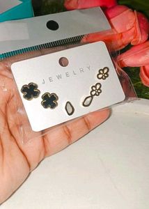 Earrings Set - Floral &amp; Geometric