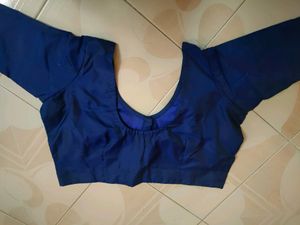 Dark Blue Contrast Blouse