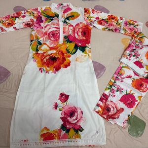 Modestouze attire Floral Kurta Set New Unwashed