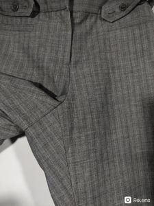Grey High Waist Stright Cut Trousers (Women&#39;s)