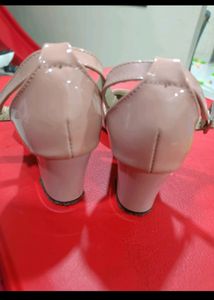 New Block Heels In Peach Colour