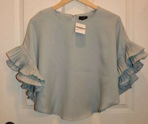 Shein Pleated Ruffle Top