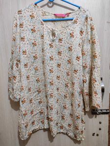 Beautiful Floral Short Kurti
