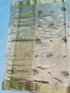 Elegant Gold Embroidered Saree