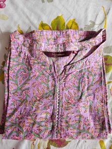 Sangria Purple Cotton Kurti