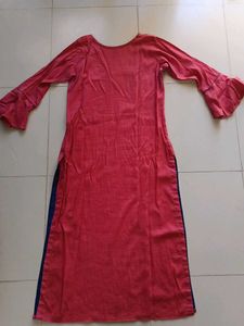 Straight Kurti With Embroidery Work