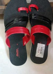 Red &amp; Black Flip Flops
