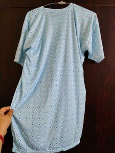 Blue Printed Night Suit Set