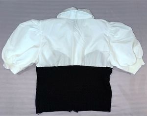 Black &amp; White Corset Blouse