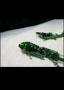 Dark Green Earrings