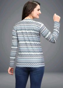 Women Printed Round Neck Tshirt