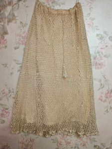 Boho Crochet Beige Skirt – Lightweight & Flowy