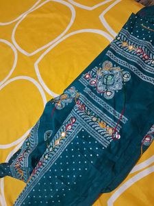 Elegant mirror work dupatta