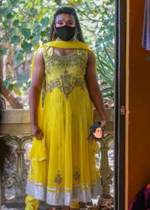 Yellow Embellished Kurta