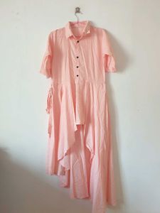 Peach High Low Hem Top
