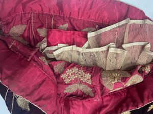 Price Drop!  Maroon Velvet Lehenga