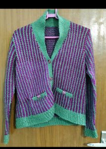 Hand Knitted Magenta Sweater