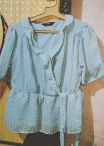 Light Blue Crop Top