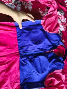 pink flare satin gown