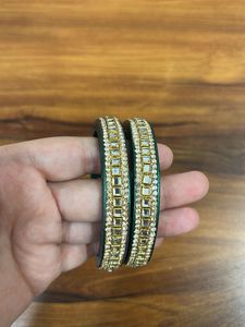Green &amp; Gold Bangle Set