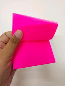 Pink Transparent Sticky Notes
